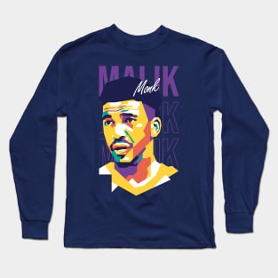 Malik Monk On WPAP Art 2 Long Sleeve T-Shirt